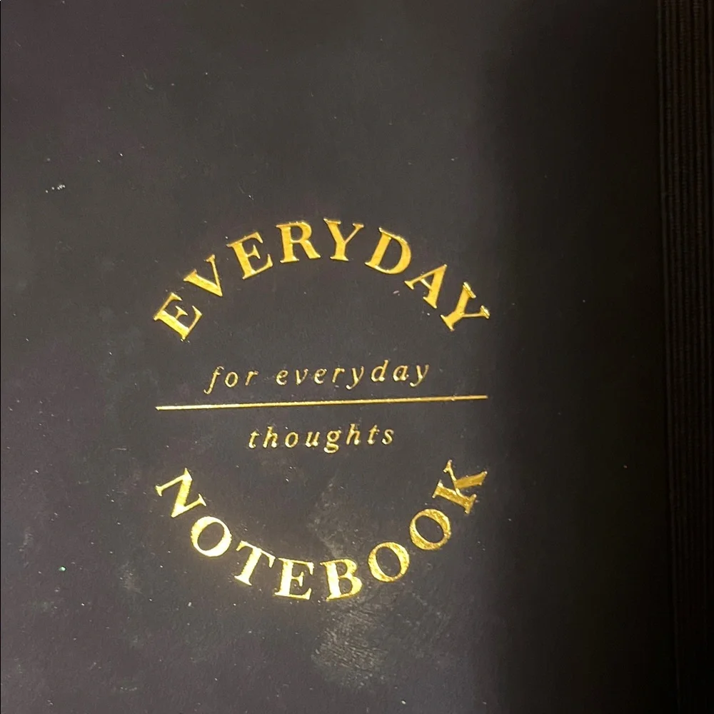 Navy Everyday Notebook with Gold Accents